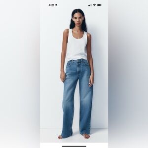 Zara Blue Wide Leg Jeans